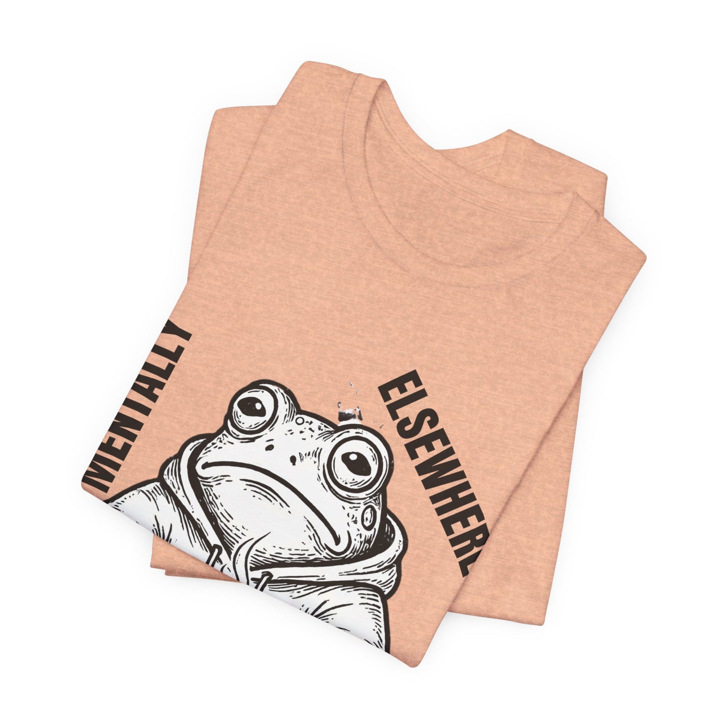 Mentality Elsewhere Frog T-Shirt — Funny Coffee Frog Tee