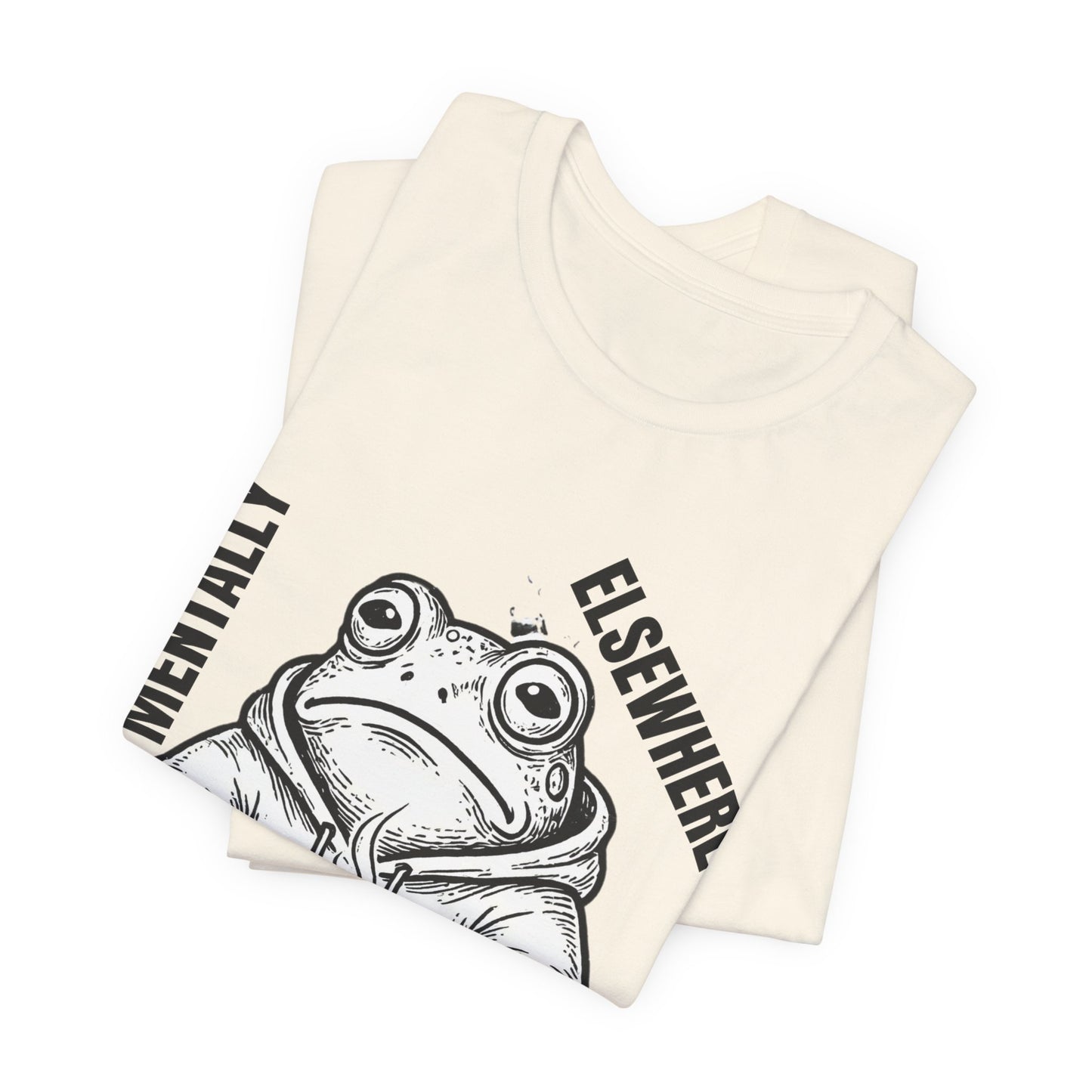 Mentality Elsewhere Frog T-Shirt — Funny Coffee Frog Tee